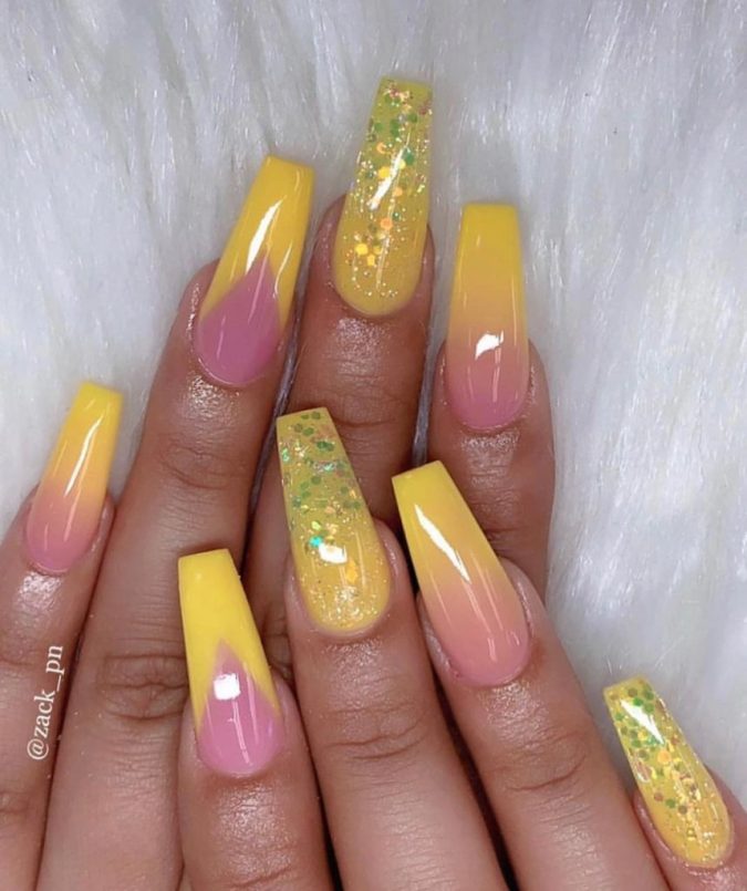 natural and yellow nails french nails Top 10 Most Luxurious Nail Designs - 16