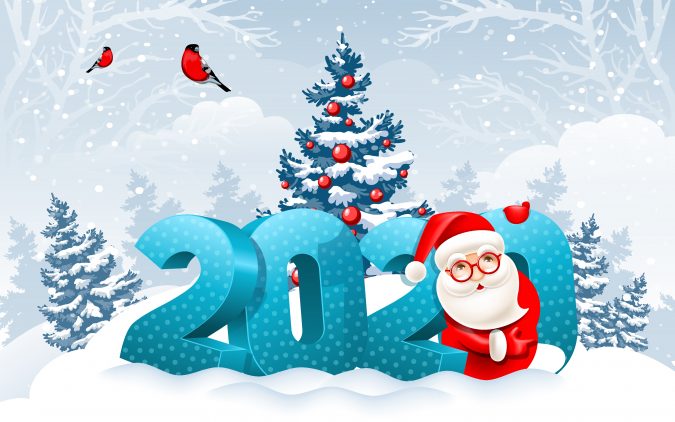 new year cartoon greeting card 2020 4 75+ Latest Happy New Year Greeting Cards - 65
