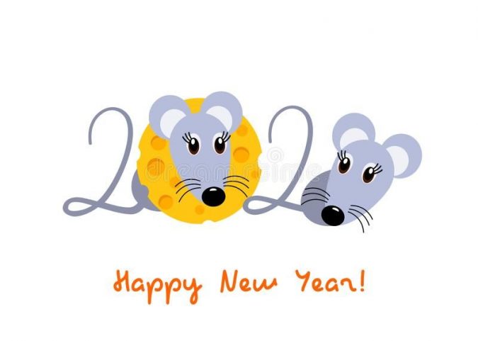 new year cartoon greeting card 75+ Latest Happy New Year Greeting Cards - 64