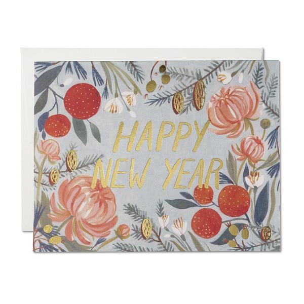new-year-greeting-card-floral-2020 75+ Latest Happy New Year Greeting Cards