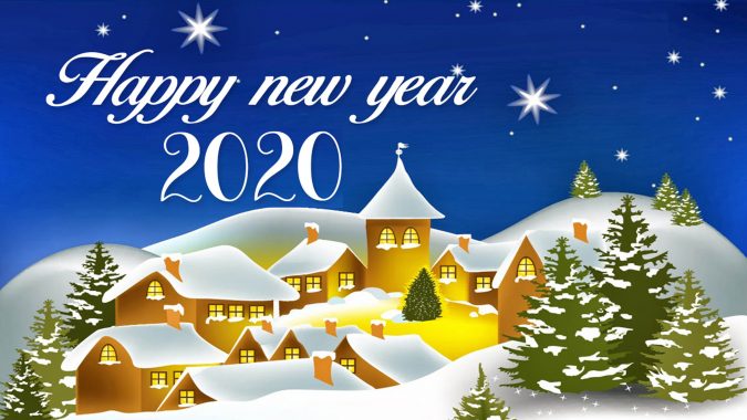 new year winter greeting card 2020 75+ Latest Happy New Year Greeting Cards - 13