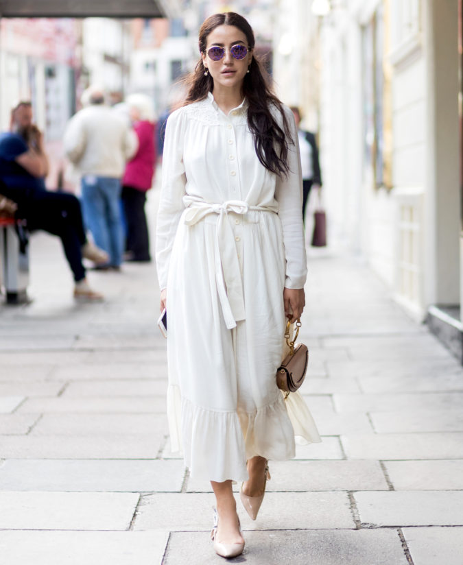 How to Dress for a Day Out in New York City 7 women outfit white dress How to Dress for a Day Out in New York City - 7