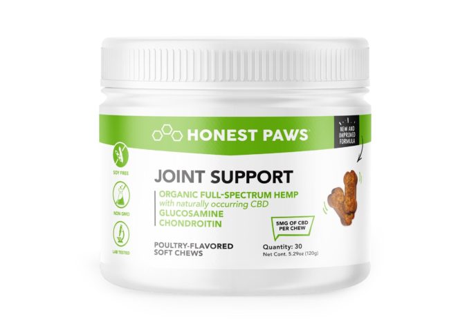 Honest Paws Joint Support CBD Chewables CBD treats for pets 10 of Best CBD Treats for Pets - 6
