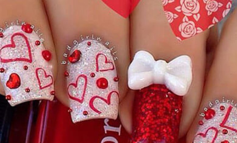 Valentines Day Nail Art 35 Most Trendy Valentine’s Day Nail Art Designs - Animal prints nail art 1