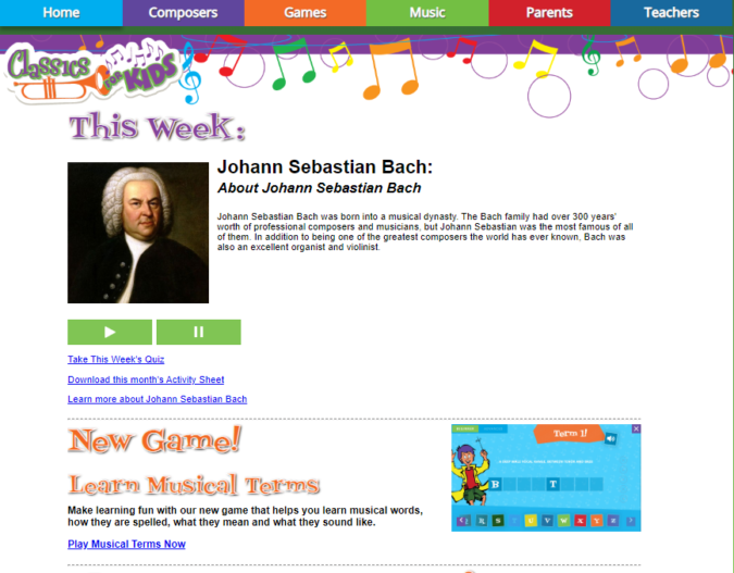 Top 50 Free Learning Websites for Kids 36 Classic for kids screenshot Top 50 Free Learning Websites for Kids - 36