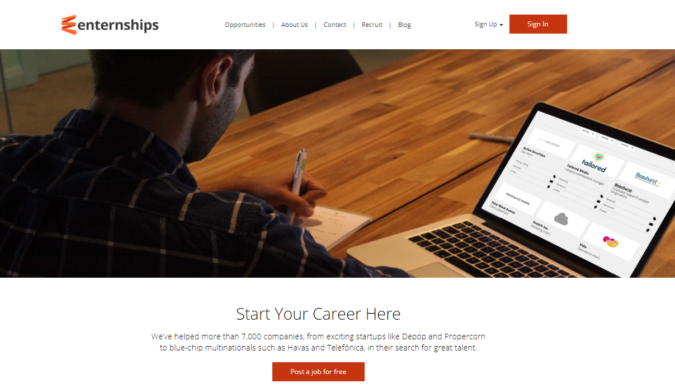 Enternship-screenshot-675x388 Best 50 Online Job Search Websites