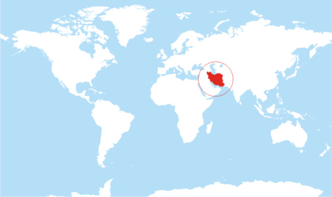 Top 10 Most Dangerous Countries for Women in the World 11 Iran world map Top 10 Most Dangerous Countries for Women in the World - 11