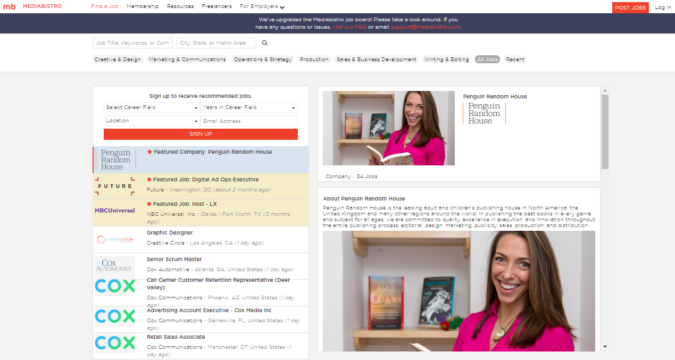 MB screenshot Best 50 Online Job Search Websites - 1