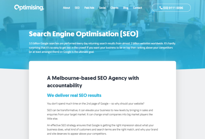 Top 75 SEO Companies & Services in the World 43 Optimising screenshot Top 75 SEO Companies & Services in the World - 43
