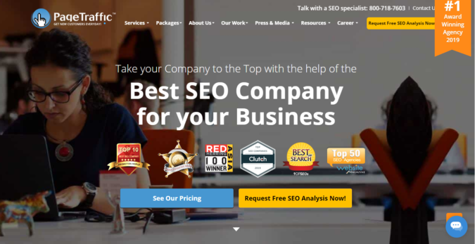 Page Traffic screenshot 1 Top 75 SEO Companies & Services in the World - 70