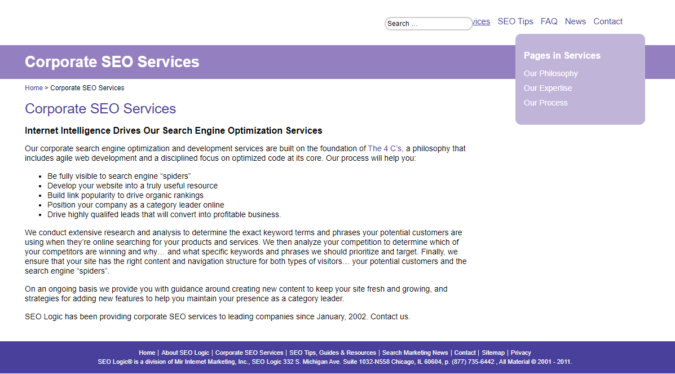 Top 75 SEO Companies & Services in the World 45 SEO Logic screenshot Top 75 SEO Companies & Services in the World - 45