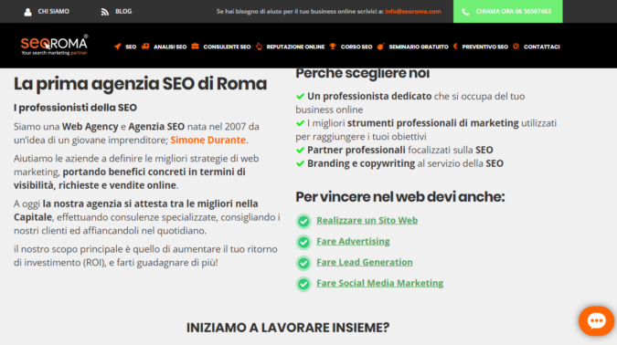 SEO Roma screenshot Top 75 SEO Companies & Services in the World - 46