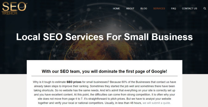 Top 75 SEO Companies & Services in the World 46 SEO Trench screenshot Top 75 SEO Companies & Services in the World - 46