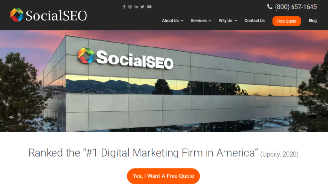 Top 75 SEO Companies & Services in the World 54 Social SEO screenshot Top 75 SEO Companies & Services in the World - 54