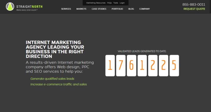 Top 75 SEO Companies & Services in the World 27 Straight North screenshot Top 75 SEO Companies & Services in the World - 27