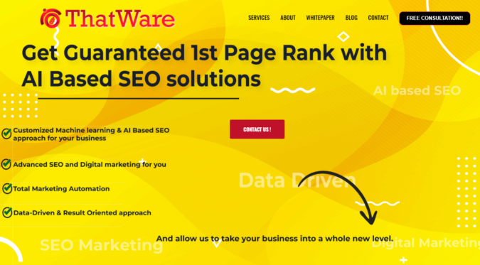 That Where SEO website screenshot Top 75 SEO Companies & Services in the World - 68