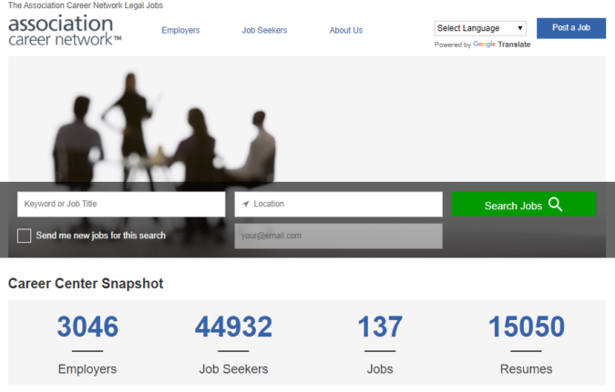 The Association Career Network Legal Jobs screenshot Best 50 Online Job Search Websites - 28