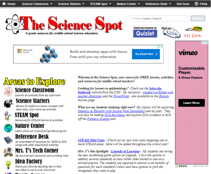 The Science Spot screenshot Top 50 Free Learning Websites for Kids - 13
