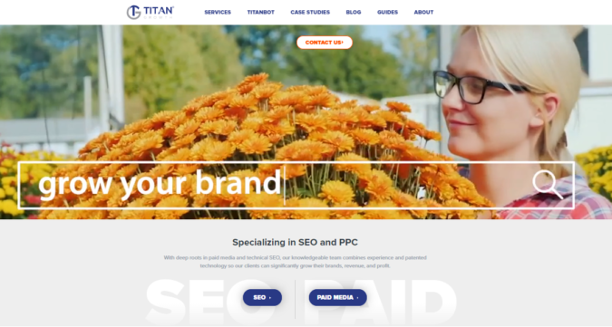 Top 75 SEO Companies & Services in the World 9 Titan screenshot Top 75 SEO Companies & Services in the World - 9