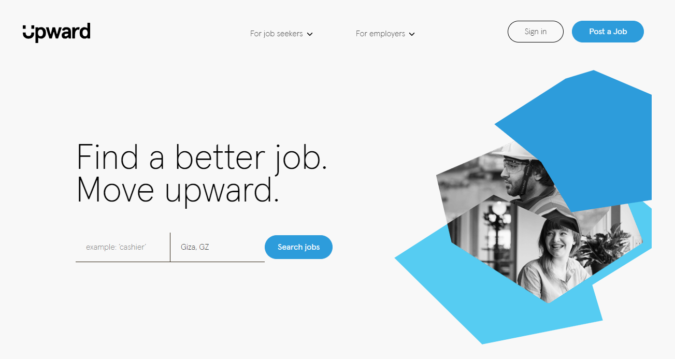 Upward screenshot Best 50 Online Job Search Websites - 21