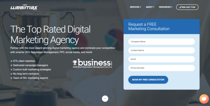 Top 75 SEO Companies & Services in the World 8 Webimax screenshot Top 75 SEO Companies & Services in the World - 8