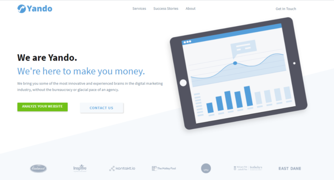 Top 75 SEO Companies & Services in the World 75 Yando screenshot Top 75 SEO Companies & Services in the World - 75