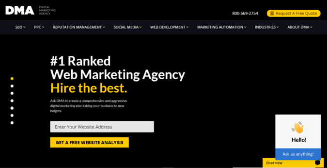digital marketing agency screenshot Top 75 SEO Companies & Services in the World - 4