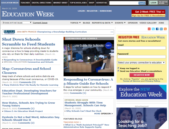 education week screenshot Top 50 Free Learning Websites for Kids - 47