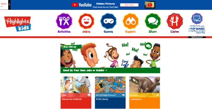 highlights kids Top 50 Free Learning Websites for Kids - 20