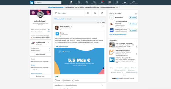 linkedin screenshot Best 50 Online Job Search Websites - 20
