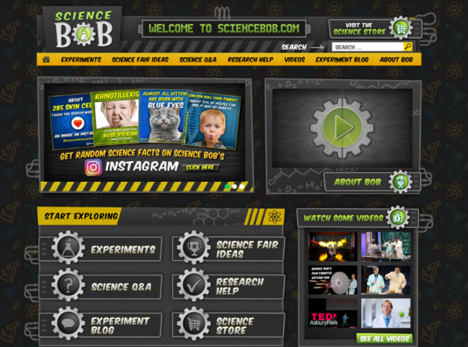 science bob screenshot Top 50 Free Learning Websites for Kids - 18