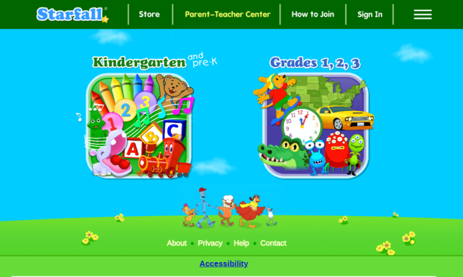 starfall screenshot Top 50 Free Learning Websites for Kids - 7