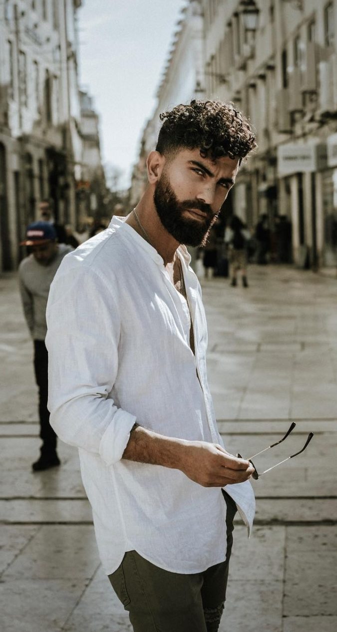 Curly hair and beard. 20 Most Trendy Men’s Beard Styles - 28