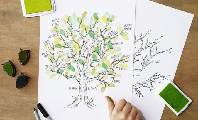 Family-Tree-Thumbprint-Craft-675x409 18 Easiest Craft Ideas That You Can Create with Your Kids
