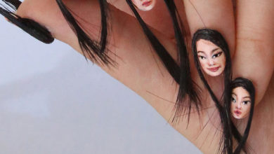 Hairy Selfie Nails. 20 Weirdest Nail Art Ideas That Should Not Exist - 1
