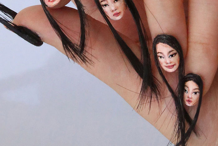 Hairy Selfie Nails. 20 Weirdest Nail Art Ideas That Should Not Exist - Bizarre Nail Art Ideas 1