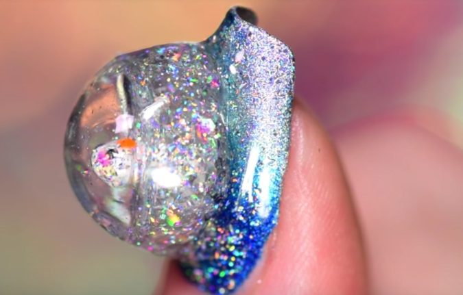 Snow Globe Nails 20 Weirdest Nail Art Ideas That Should Not Exist - 28