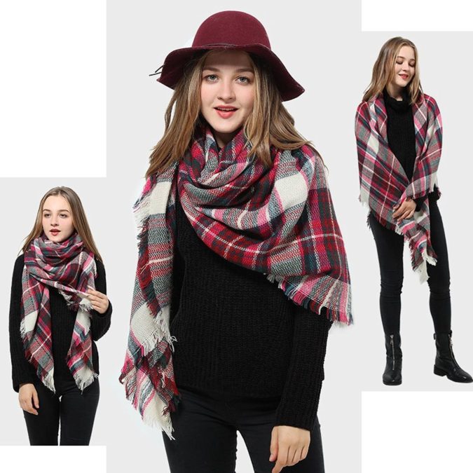 Tartan Scarf. 10 Most Luxurious Looking Scarf Trends for Women - 3