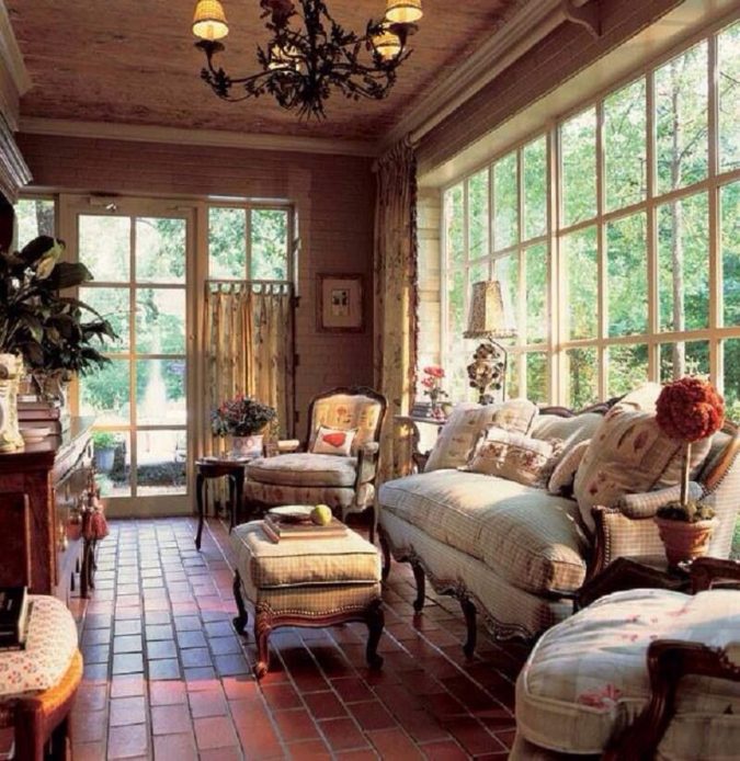 25 Stunning Interior Decorating Ideas for Sunrooms 44 country sunroom 25 Stunning Interior Decorating Ideas for Sunrooms - 44