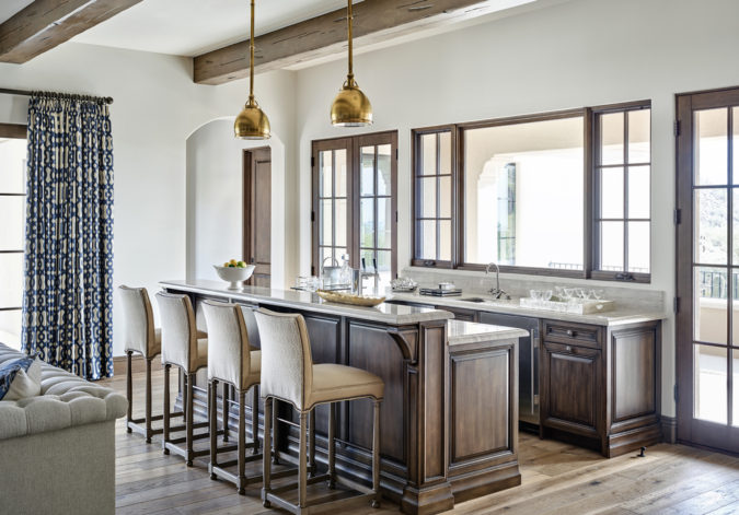 25 Stunning Interior Decorating Ideas for Sunrooms 13 home decor kitchen and living room with bare windows 25 Stunning Interior Decorating Ideas for Sunrooms - 13