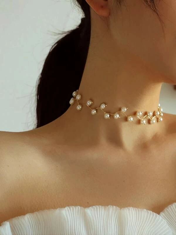pearl choker jewelry +30 Hottest Jewelry Trends to Follow - 49
