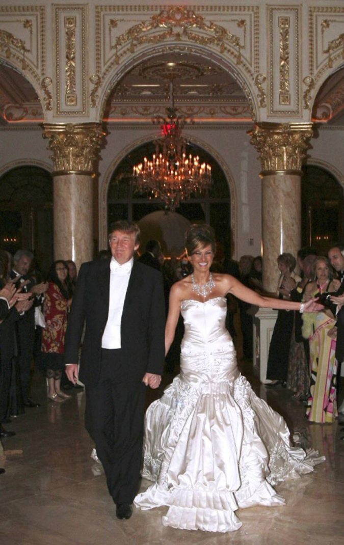 Melania Trumps dress 1 15 Most Expensive Celebrity Wedding Dresses - 20