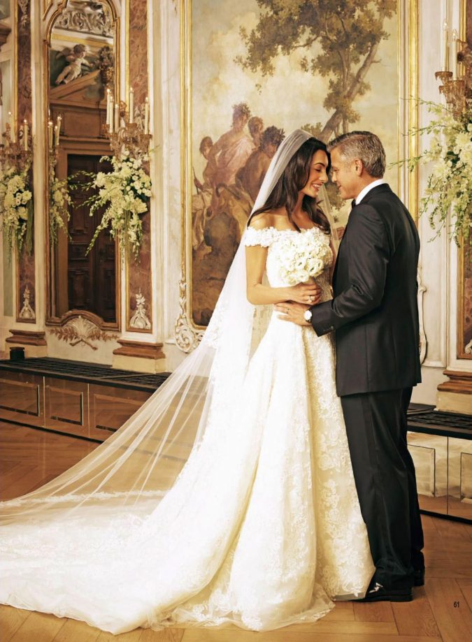 15 Most Expensive Celebrity Wedding Dresses 16 Oscar de la Renta gown. 15 Most Expensive Celebrity Wedding Dresses - 16
