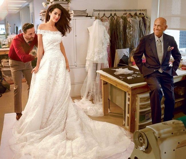 15 Most Expensive Celebrity Wedding Dresses 15 Oscar de la Renta gown 15 Most Expensive Celebrity Wedding Dresses - 15