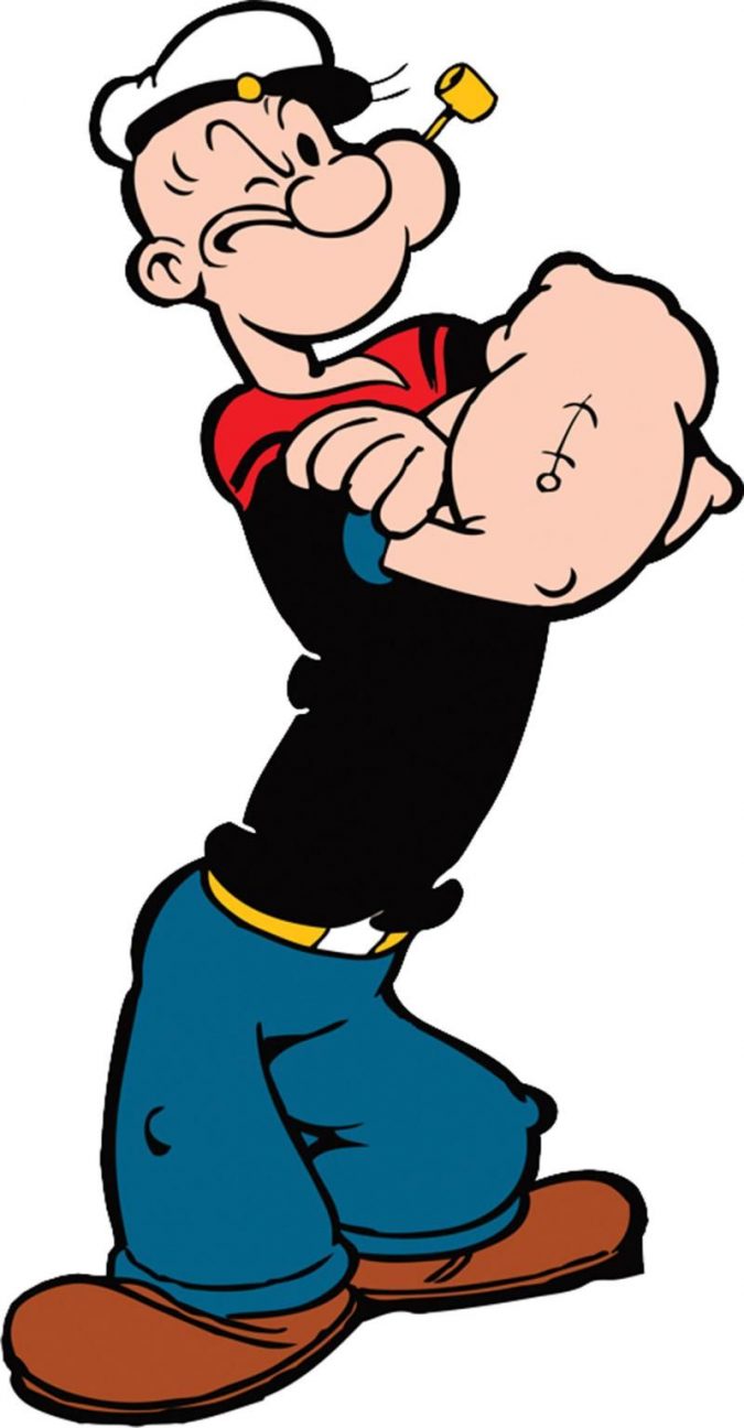 Popeye-cartoon-675x1296 25+ Most Famous Cartoon Characters of All Time