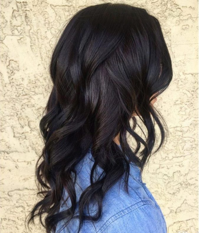 Black and Almost Black Top 20 Hottest Colorful Hair Ideas that Are So Cool - 40