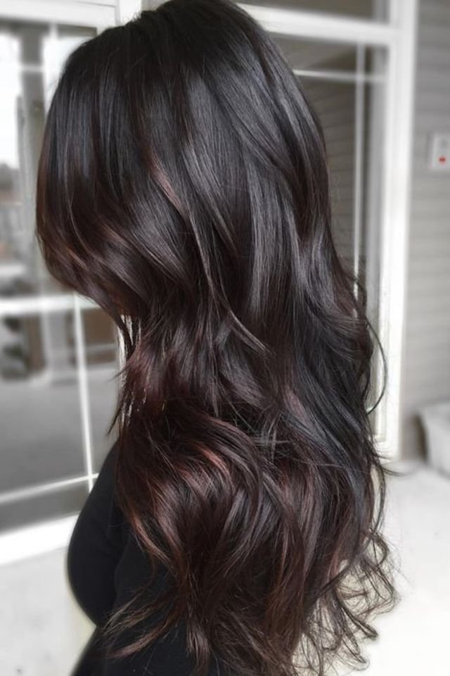 Black hair. Top 20 Hottest Colorful Hair Ideas that Are So Cool - 42