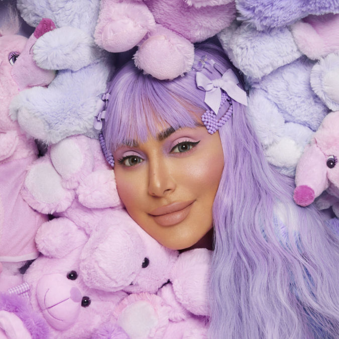 Pastel Lavender. Best 10 Colorful Face Makeup Looks to Try - 28