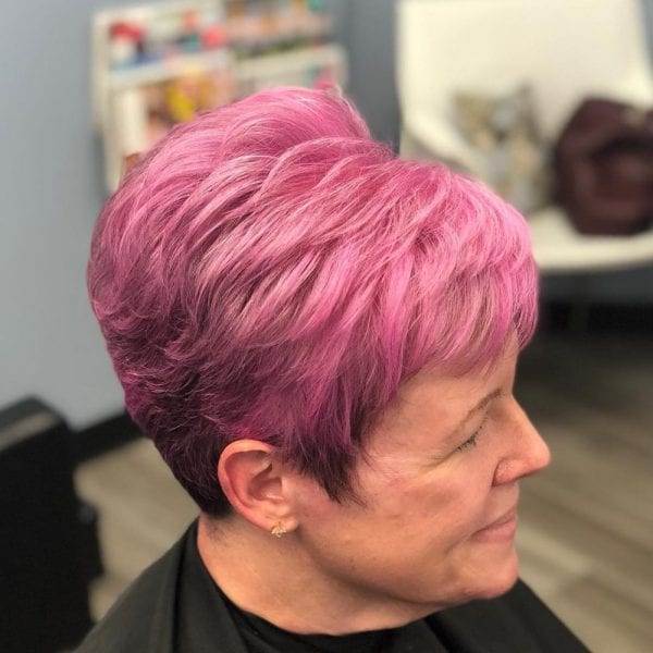 Pink Ombre. 32 Amazing Hairstyles for Women Over 60 to Look Younger - 29