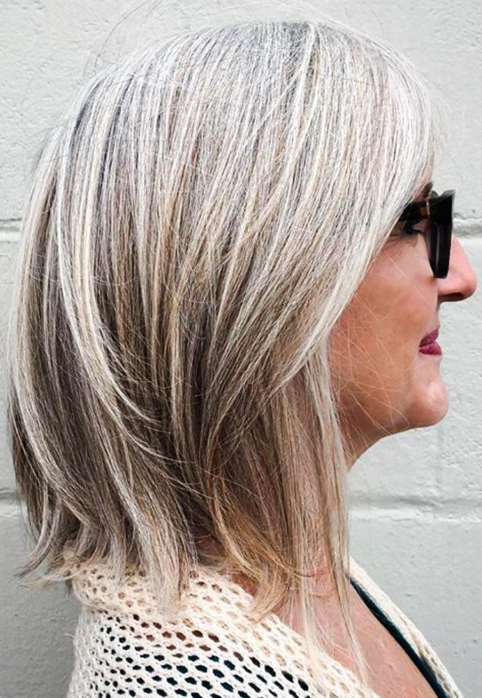 The Blonde gray hair 32 Amazing Hairstyles for Women Over 60 to Look Younger - 2